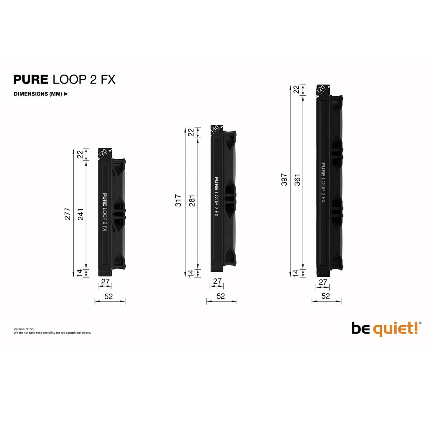 be quiet! Pure Loop 2 FX AiO Liquid CPU Cooler, Universal Socket, 360mm